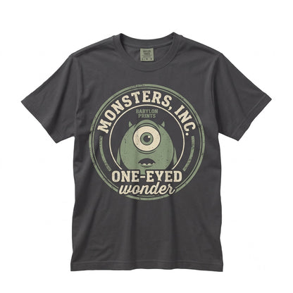 Vintage Mike Wazowski 2001 Funny Cartoon One-Eyed Monster Theme Park Vacation Graphic Unisex TShirt