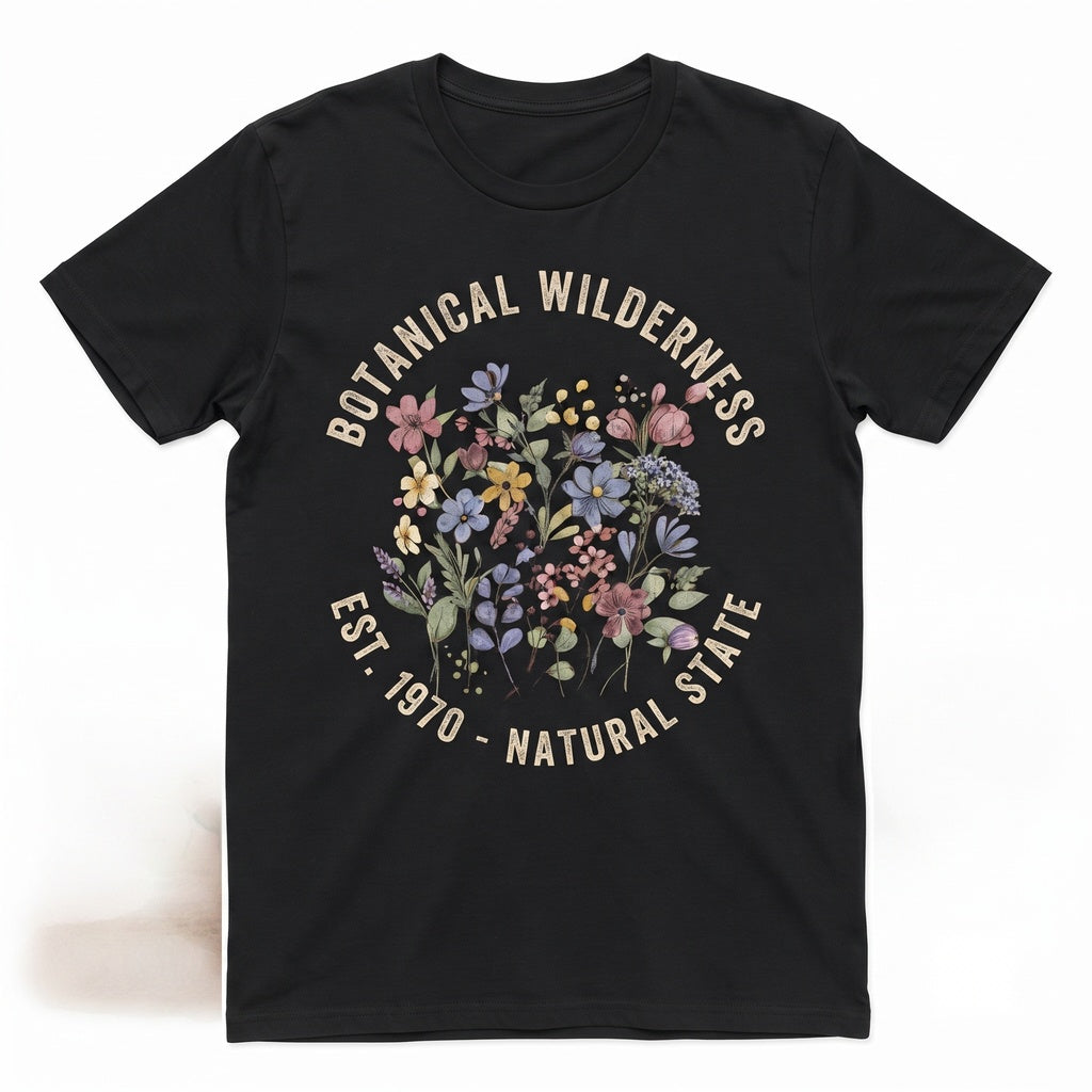 Wildflower Floral V-Neck Graphic Apparel Unisex TShirt