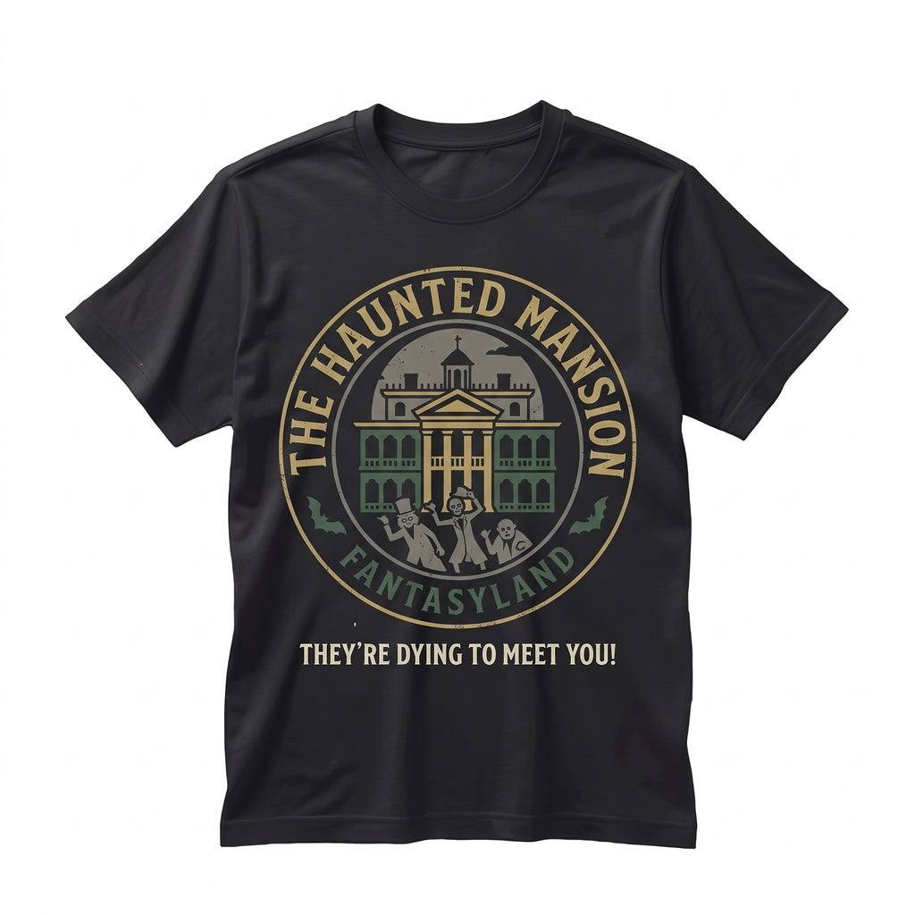 Oversized Vintage Haunted Mansion 1969 Stretching Room Retro Theme Park Halloween Graphic Top, Unisex TShirt