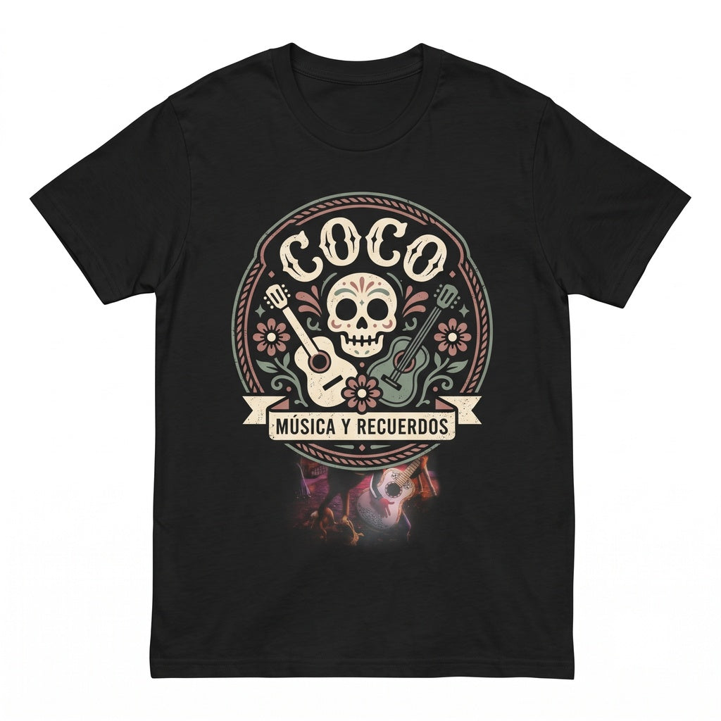 Vintage Land of the Dead Skeleton Musician Movie Poster Ernesto Hector Graphic Unisex TShirt