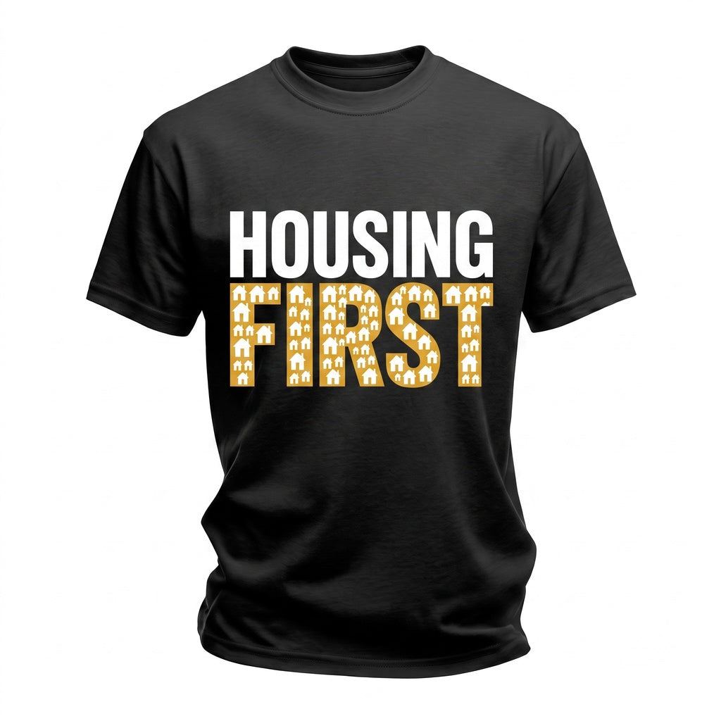Housing First Activism End Homelessness Affordable Rights Social Justice Protest Political Resist Unisex TShirt