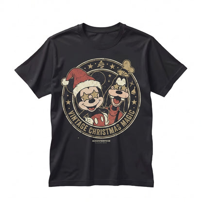Cartoon Mouse Holiday Winter Wonderland Family Vacation Santa Theme Park Unisex TShirt
