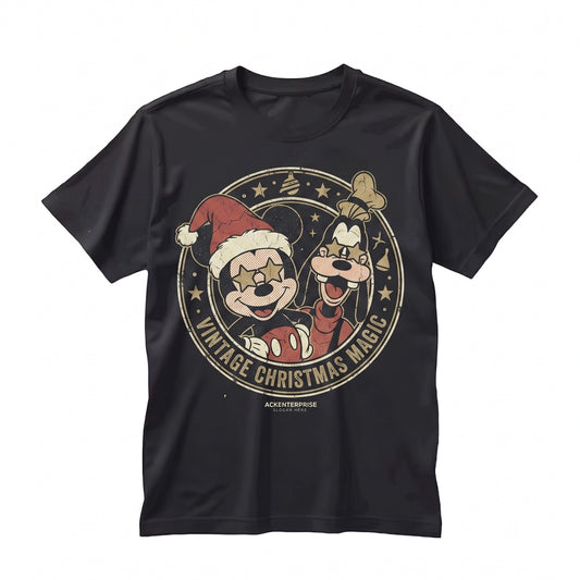 Cartoon Mouse Holiday Winter Wonderland Family Vacation Santa Theme Park Unisex TShirt