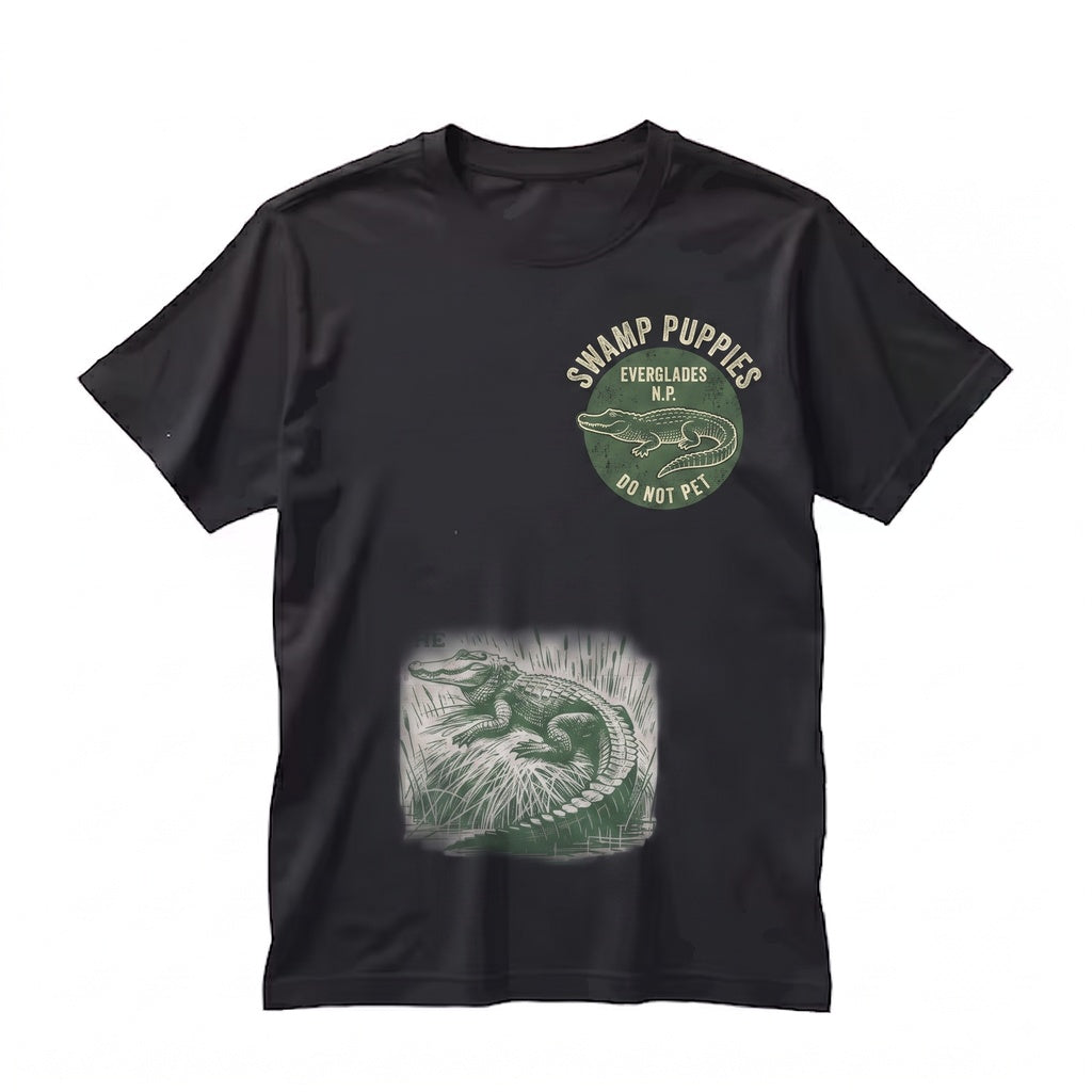 Do Not Pet The Swamp Puppies Everglades Florida Funny Alligator Wildlife Graphic Unisex TShirt