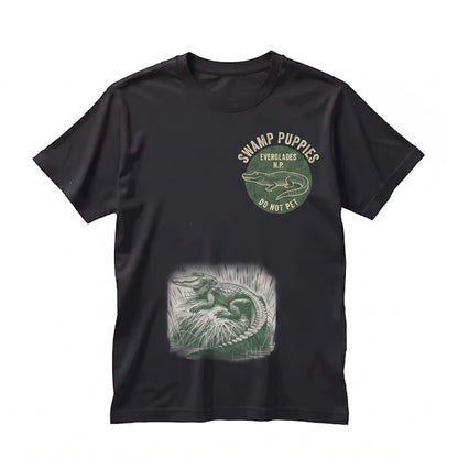 Do Not Pet The Swamp Puppies Everglades Florida Funny Alligator Wildlife Graphic Unisex TShirt