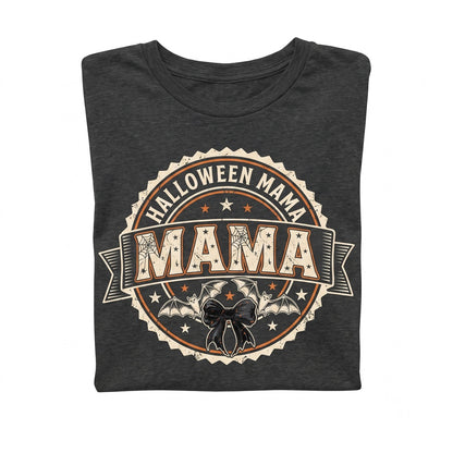 Checkered Retro Halloween Spooky Season Coquette Mama Graphic Unisex TShirt