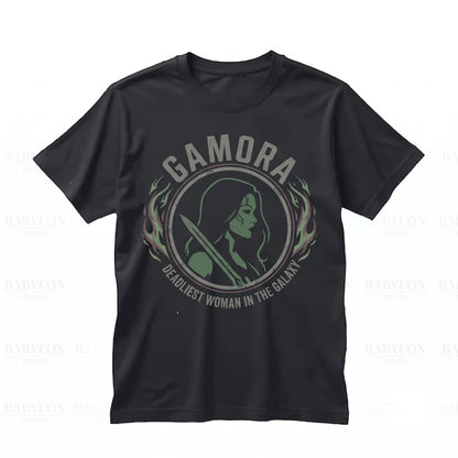 Vintage Gamora Graphic Superhero Sci-Fi Cosmic Warrior Retro Apparel Unisex TShirt
