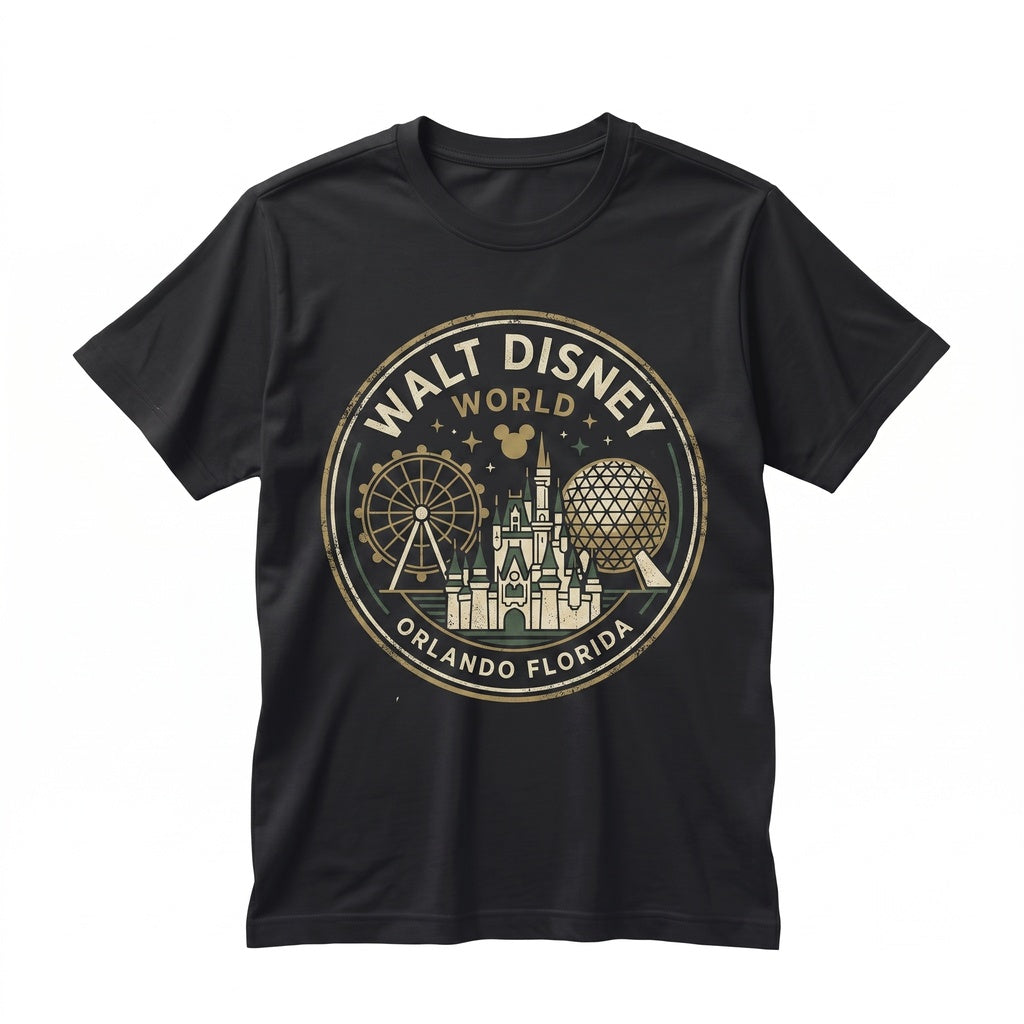 Retro Magic Theme Park Castle Graphic Family Vacation Mouse Couple Vintage Unisex TShirt