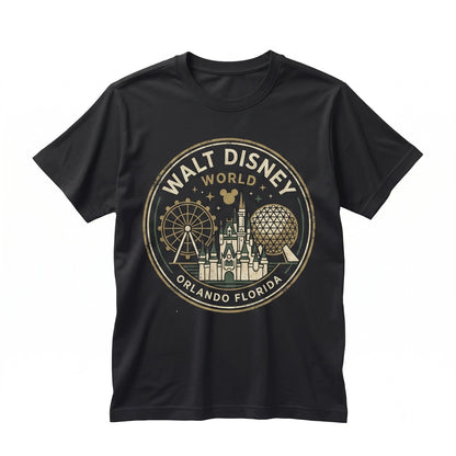Retro Magic Theme Park Castle Graphic Family Vacation Mouse Couple Vintage Unisex TShirt