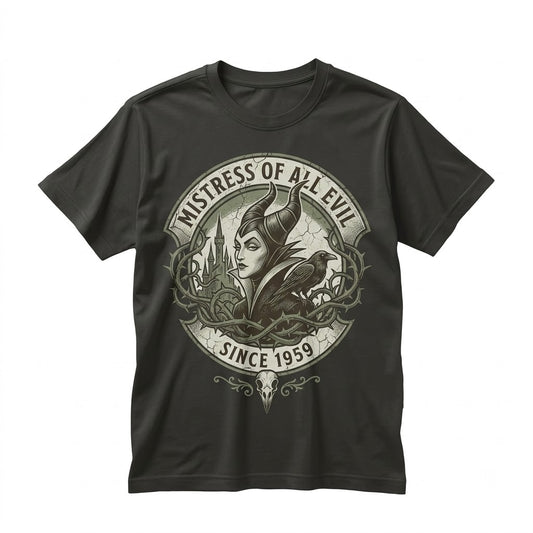 Vintage Maleficent Retro Villain Sleeping Beauty Fairy Graphic Apparel, Unisex TShirt