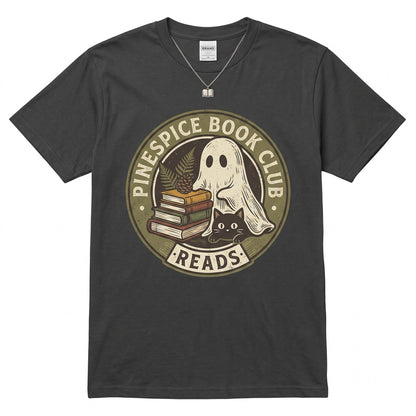 Cute Ghost Cat Embroidered Halloween Spooky Fall Boo Basket Gift Cozy Kitty Unisex TShirt