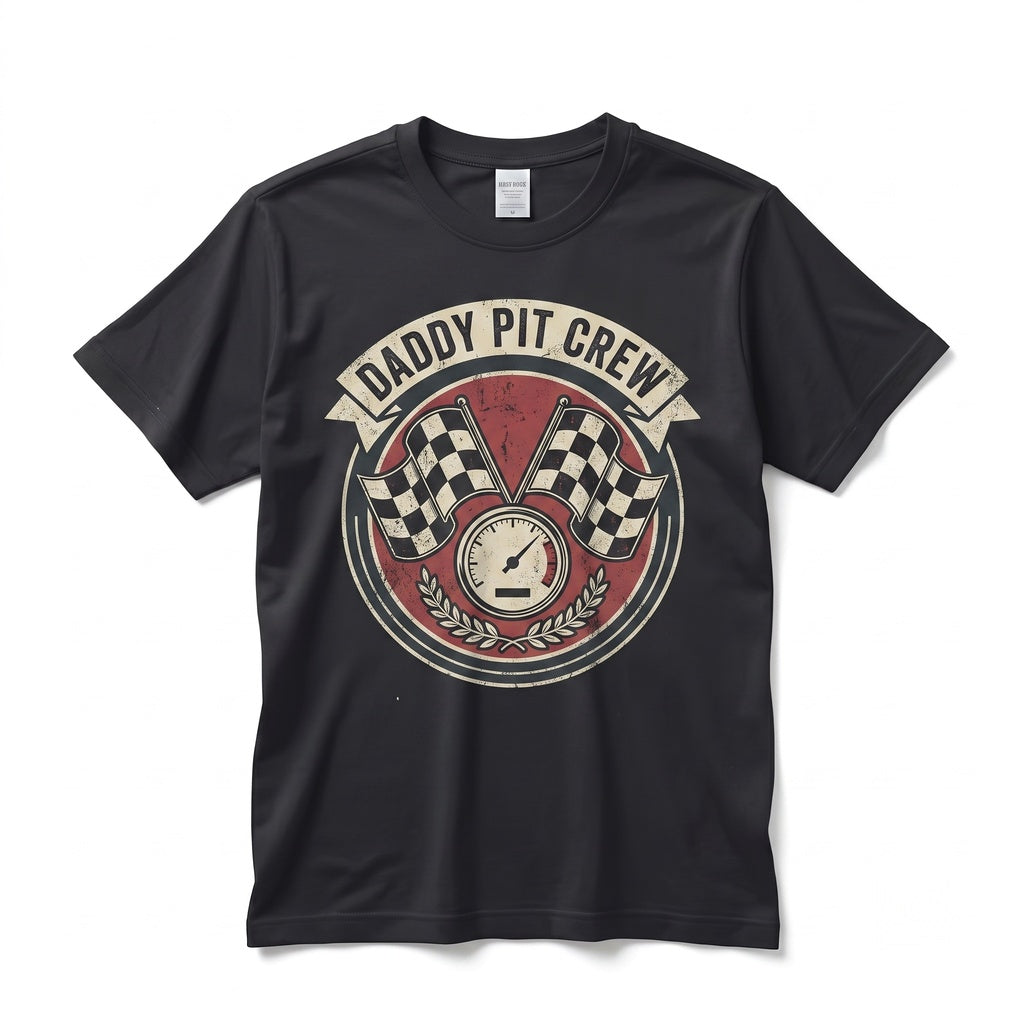 Daddy Pit Crew Racing Car Lover Gift Dad Birthday Party Costume Present Christmas Sports Drag Track Racer Unisex TShirt