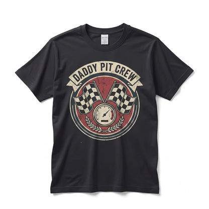 Daddy Pit Crew Racing Car Lover Gift Dad Birthday Party Costume Present Christmas Sports Drag Track Racer Unisex TShirt