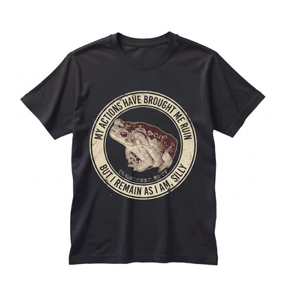 My Actions Brought Me Ruin Vintage Japanese Frog Graphic Cotton Apparel Unisex TShirt