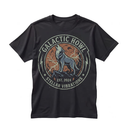 Vintage Howling Wolf Moon Graphic Wildlife Nature Rustic Outdoor Gift Unisex TShirt