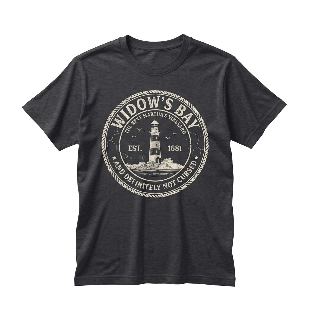 Widows Bay Tourist Retro Haunted Town Horror Graphic Vintage Halloween Travel Souvenir Unisex TShirt