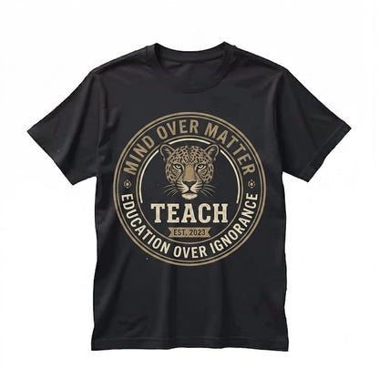 Leopard Print Preschool PreK Kindergarten First Grade Teacher Educator Classroom Outfit Apparel Unisex TShirt
