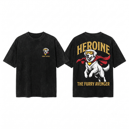 Golden Retriever Superhero Funny Goldie Comic Fans Fast Dog Lover Nerdy Pet Humor Geek Unisex Heavyweight Garment-Dyed T-Shirt