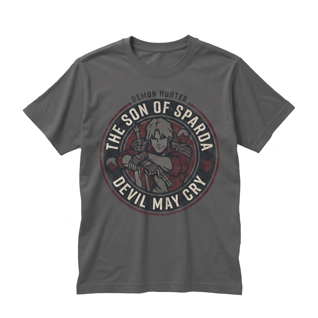 Dante Demon Hunter Gunplay Vintage Graphic Cotton Short Sleeve Apparel Unisex TShirt
