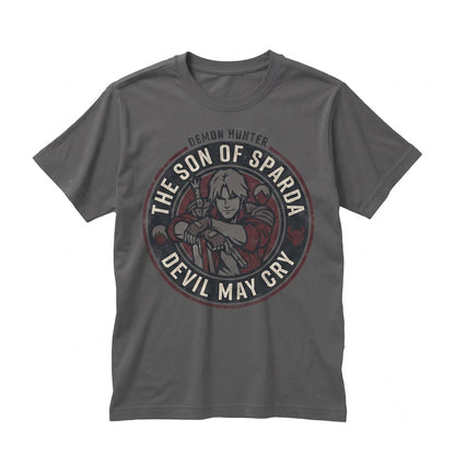 Dante Demon Hunter Gunplay Vintage Graphic Cotton Short Sleeve Apparel Unisex TShirt