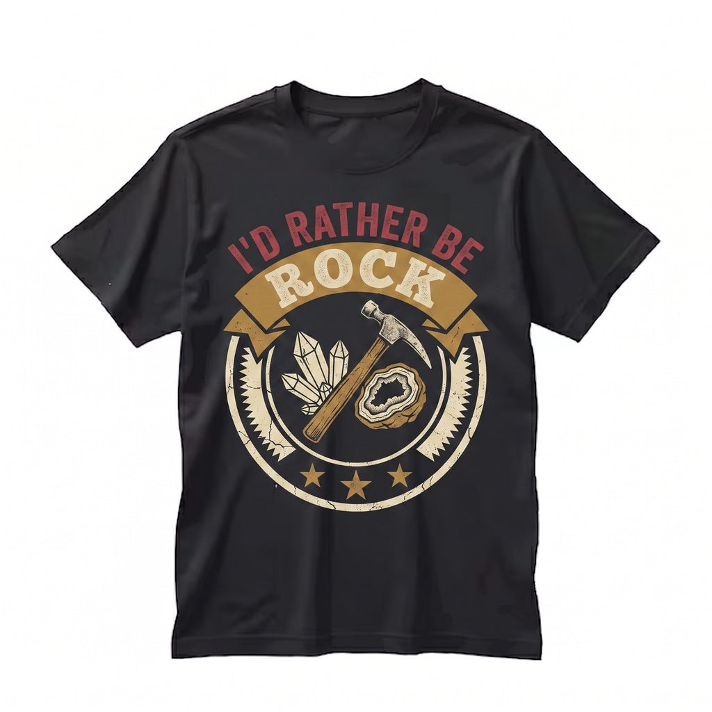 Id Rather Be Rock Hunting Geologist Gift, Rockhound Mineral Collector Geology Lover Apparel Unisex TShirt