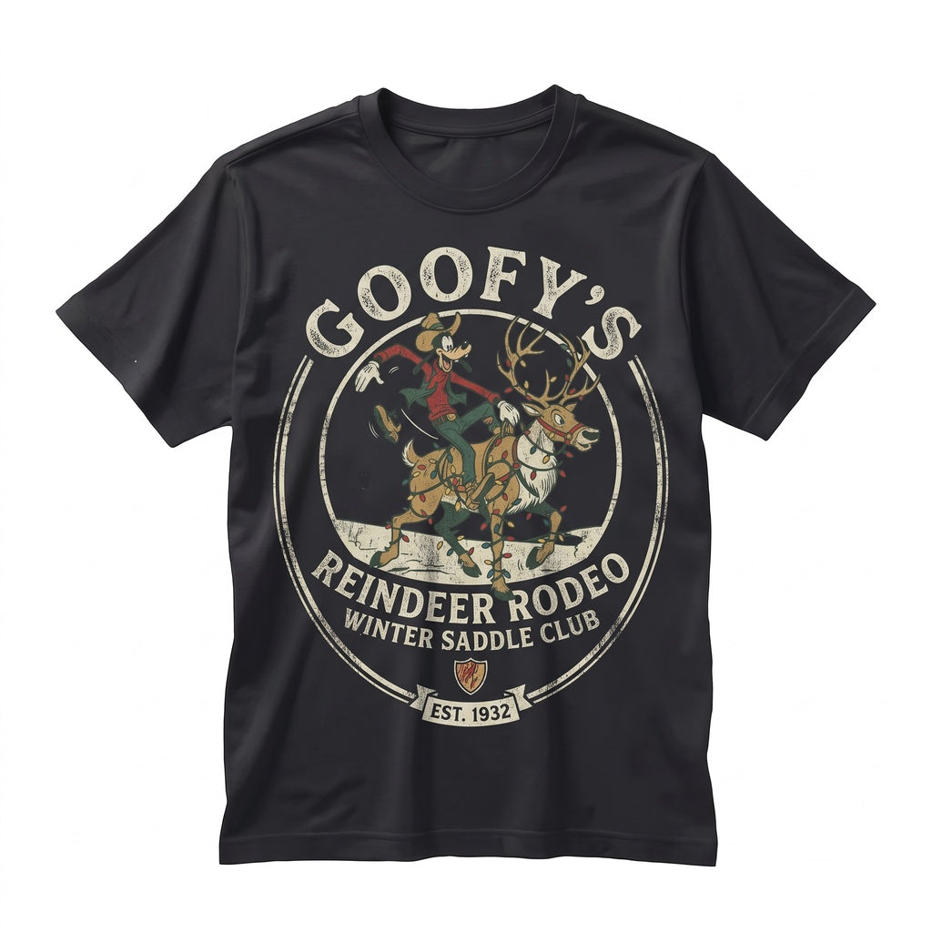 Vintage Goofy Christmas Family Graphic Holiday Apparel, Funny Character Winter Vacation Gift Unisex TShirt