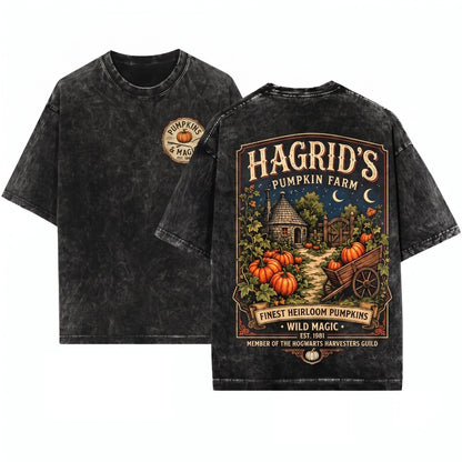 Gamekeeper Wizard Pumpkin Patch Autumn Crewneck Sweatshirt Unisex Wash T-Shirt