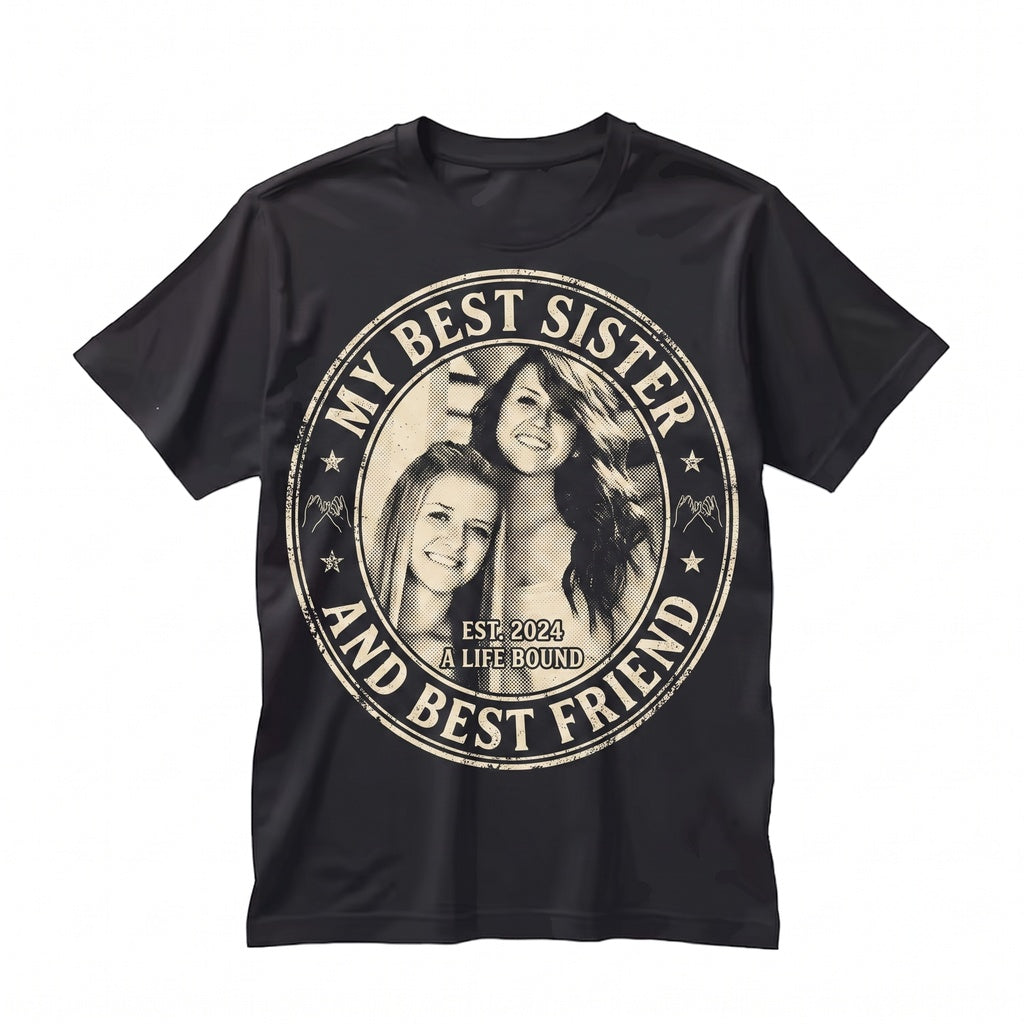 Best Sister Ever Personalized Name Sibling Gift Custom Family Unisex TShirt