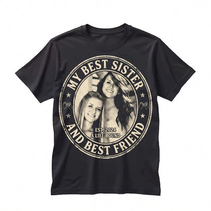 Best Sister Ever Personalized Name Sibling Gift Custom Family Unisex TShirt