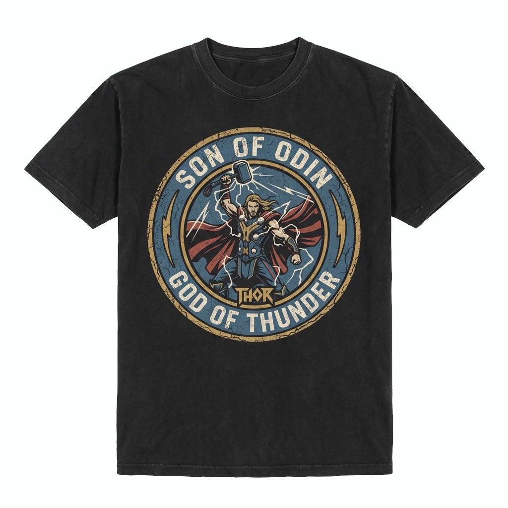 Vintage Thor God of Thunder Retro Norse Superhero Graphic Cotton Apparel Unisex TShirt