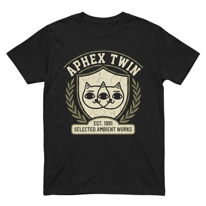Twin Cat Y2K Techno Cyber Rave Aesthetic Graphic Vintage Retro Cotton Unisex TShirt