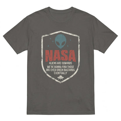 Funny Vintage Space Alien UFO Badge Graphic Sci-Fi Unisex TShirt