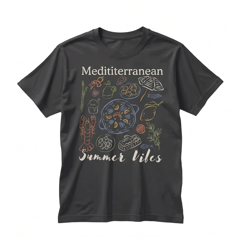 Italian Summer Graphic Coastal Mediterranean Beach Vacation Apparel Unisex TShirt