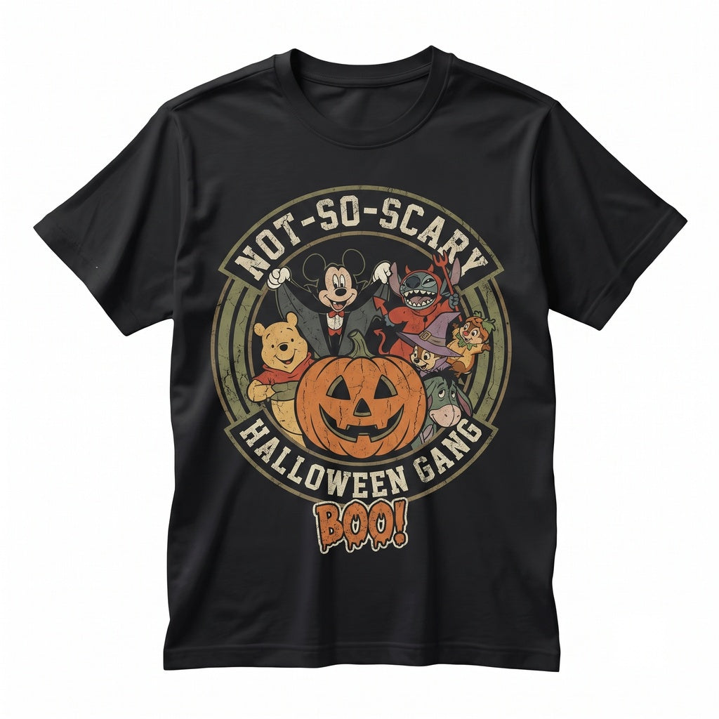 Spooky Magic Friends Pumpkin Graphic Fall Holiday Theme Park Unisex TShirt