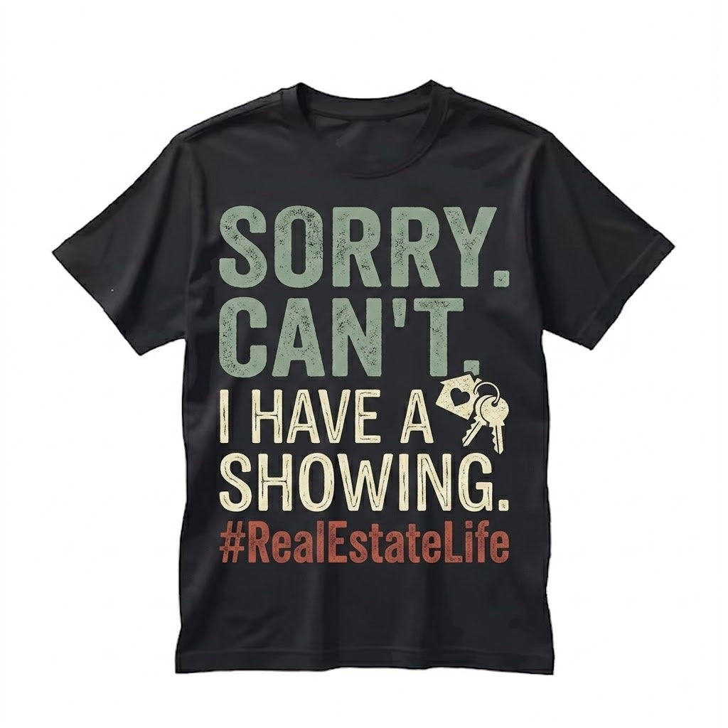 Custom Real Estate Agent Broker Realtor House Showing Life Gift Unisex TShirt