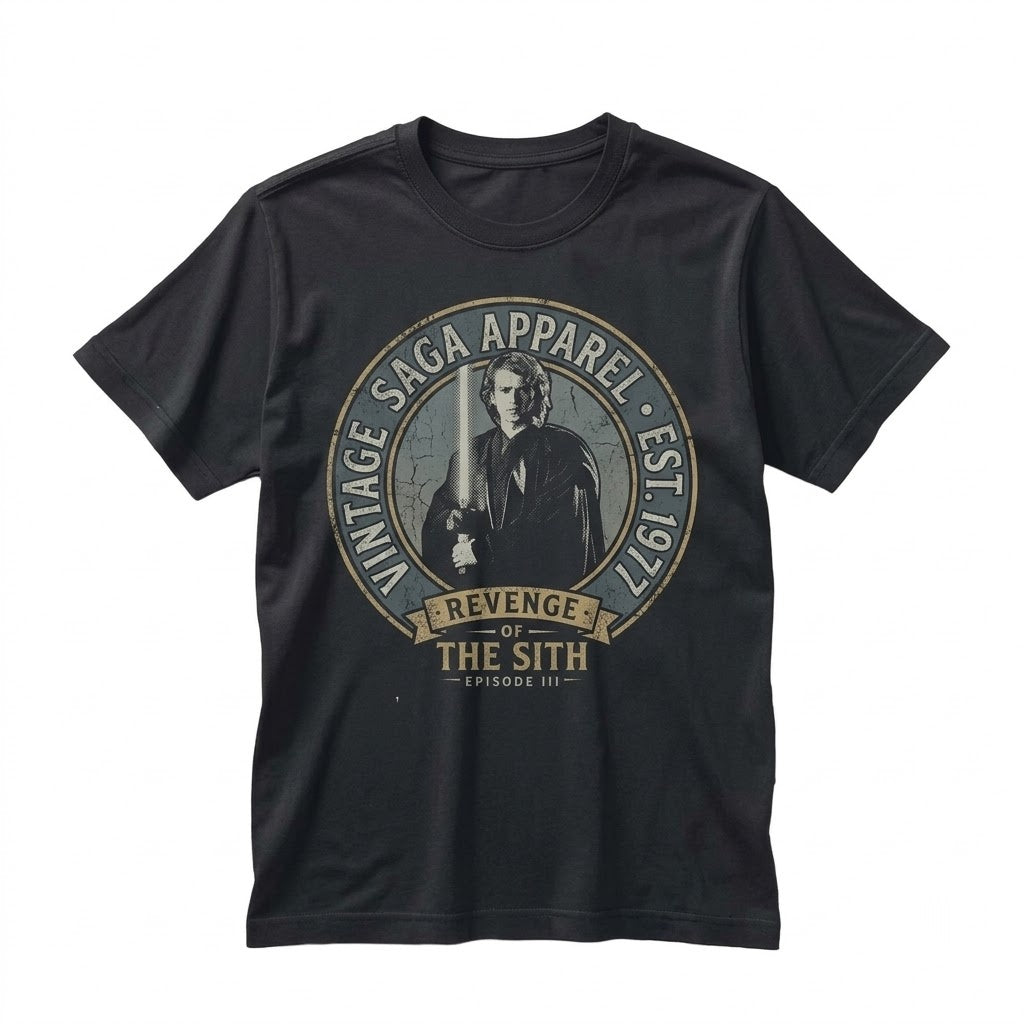 Retro Anakin Skywalker Obi Wan Kenobi Matching Sci-Fi Theme Park Graphic Vintage Cotton Top, Unisex TShirt