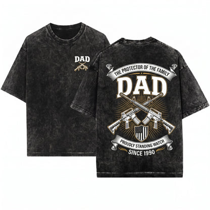 Patriotic Father Crossed Rifles Gun Lover Second Amendment Gift Unisex Wash T-Shirt