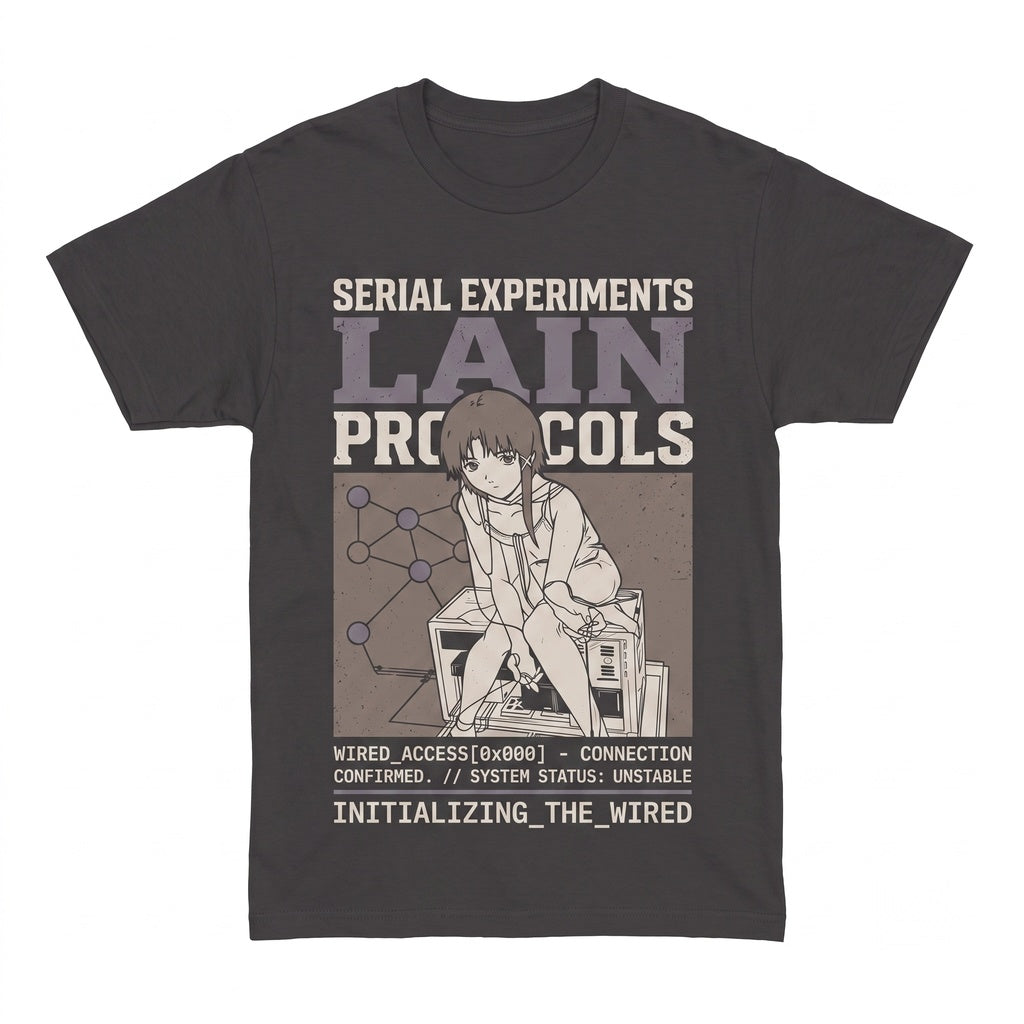 Lain Iwakura Cyberpunk Manga Graphic Streetwear Retro Japanese Anime Top Unisex TShirt