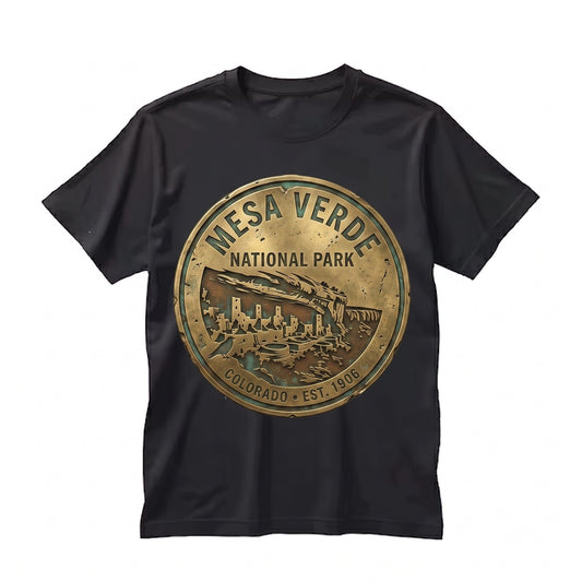 Vintage Mesa Verde Colorado Cliff Dwelling Desert Hiking Nature Southwest Adventure Gift Unisex TShirt