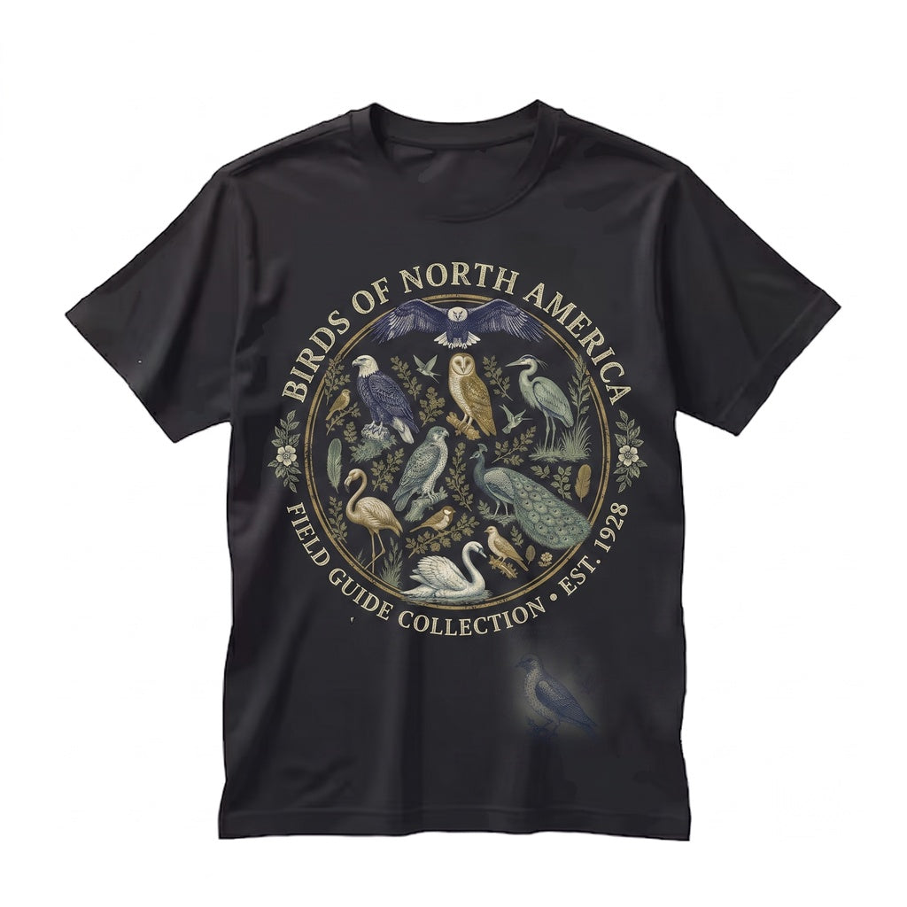 Vintage Botanical Ornithology Graphic Birdwatcher Nature Lover Gift Unisex TShirt