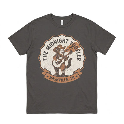 Cowboy Cat Retro Western Acoustic Guitar Graphic Apparel Vintage Country Musician Unisex TShirt