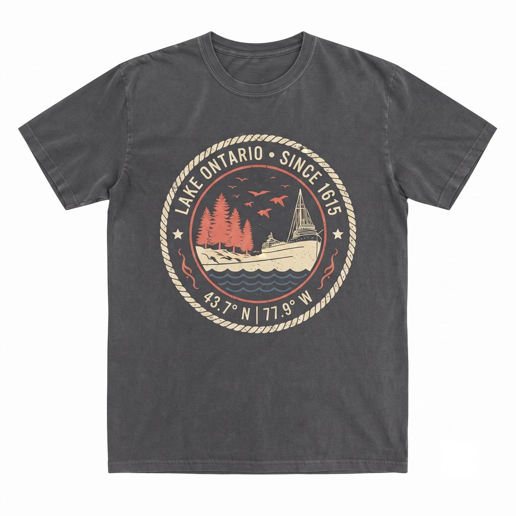 Lake Ontario Horizon Sunset Graphic Political Protest Apparel Unisex TShirt