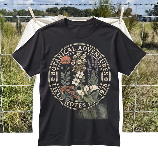 Vintage Wildflower Botanical Graphic Floral Garden Nature Cottagecore Retro Aesthetic Gift Unisex TShirt