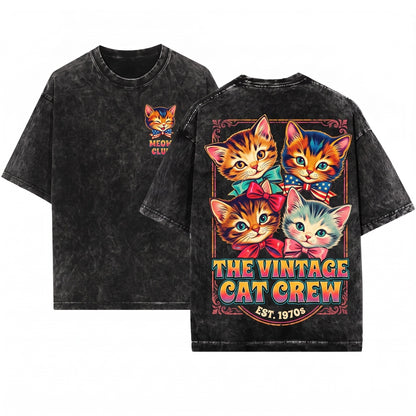 Retro Vintage Coquette Cat Breed Mom Gift Her Unisex Wash T-Shirt