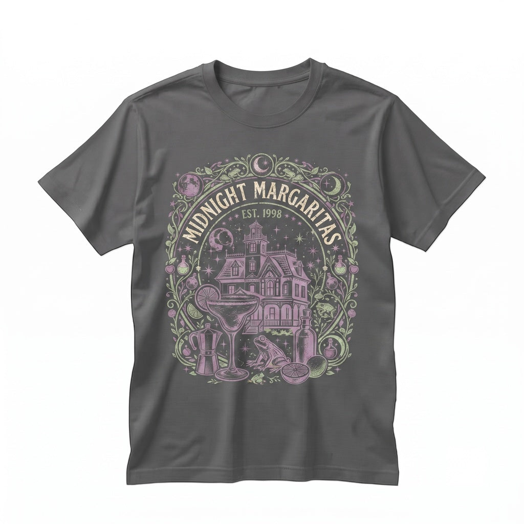 Midnight Margaritas Halloween Witchy Spooky Season Gift Tequila Enthusiasts Unisex TShirt