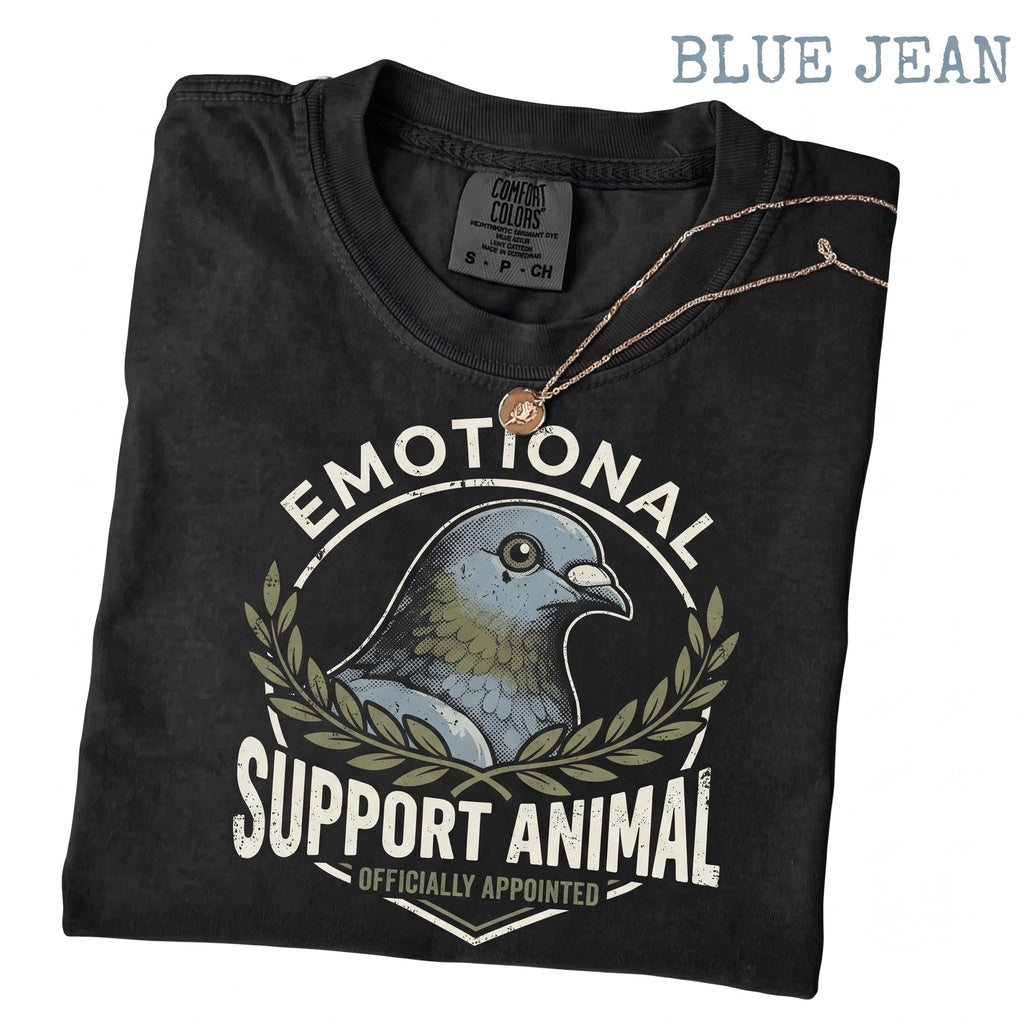 Funny Pigeon Lover Emotional Support Animal Gift Cute Bird Humor Graphic Apparel Unisex TShirt
