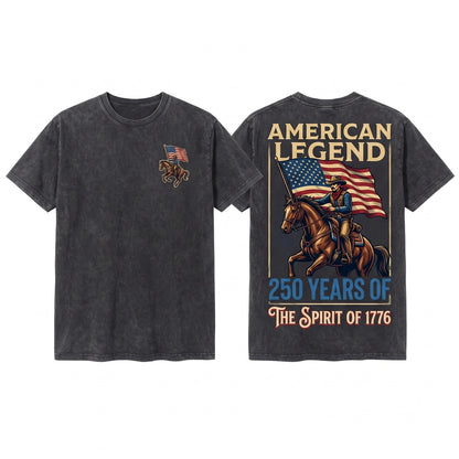 250 Years America Anniversary Christian 4th of July Faith Family Freedom Independence Day Church Unisex Wash T-Shirt