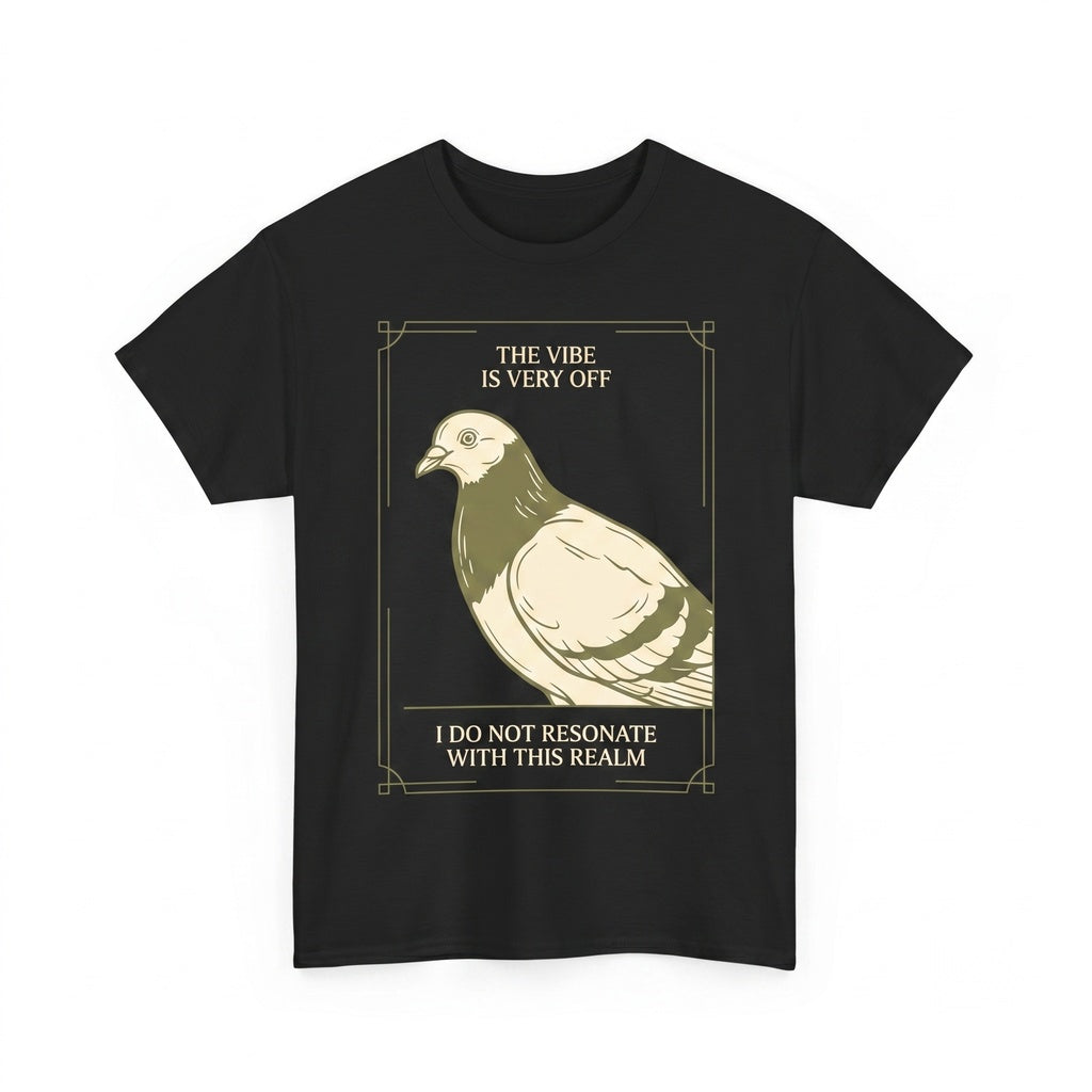 Vintage Japanese Pigeon Graphic The Vibe is Very Off Retro Aesthetic Unisex TShirt