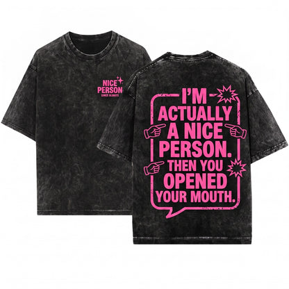 Funny Sassy Pink Graphic Trucker Snapback Hat Cap Unisex Wash T-Shirt