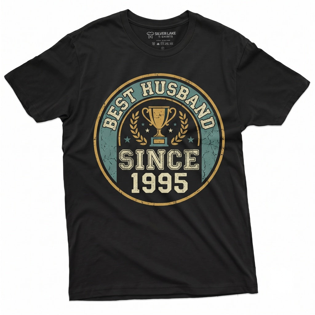 Personalized Best Husband Since 1995 Wedding Anniversary Gift Unisex TShirt